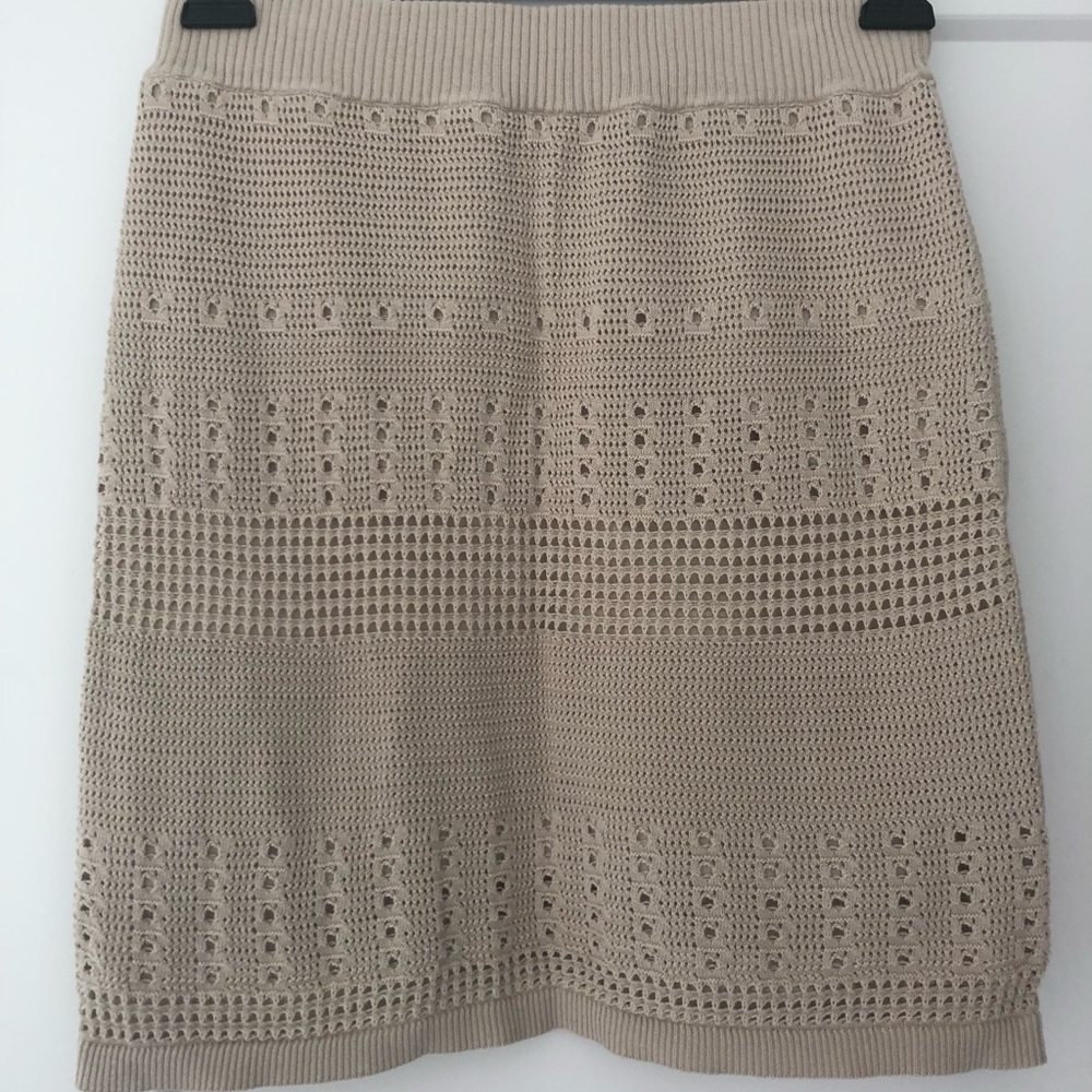 Loft Crochet Detail Pencil Skirt